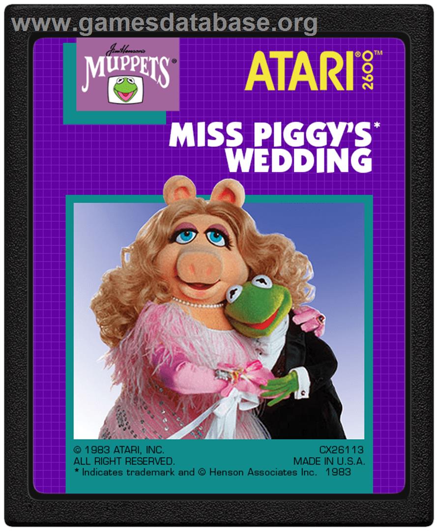 Miss Piggy's Wedding - Atari 2600 - Artwork - Cartridge