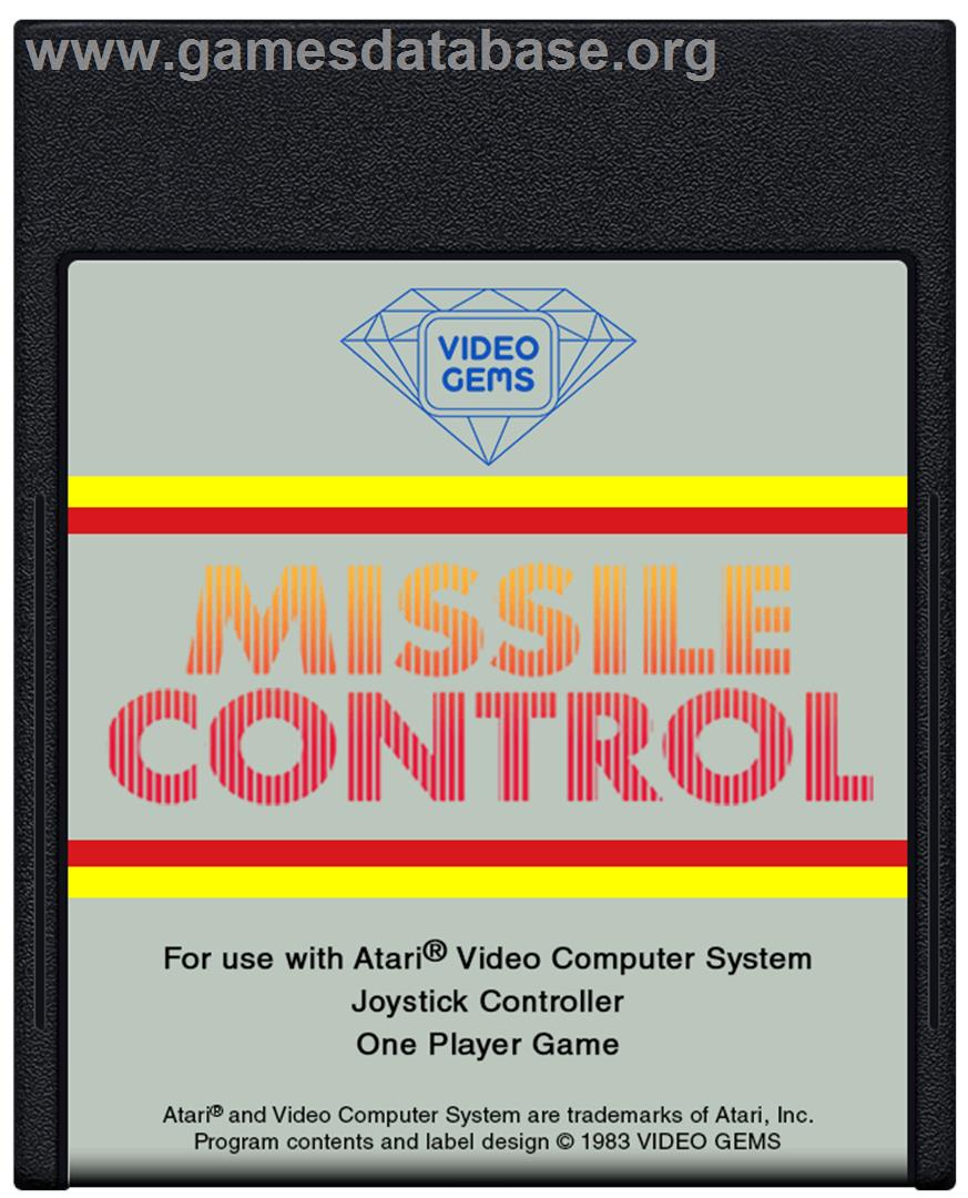 Missile Control - Atari 2600 - Artwork - Cartridge