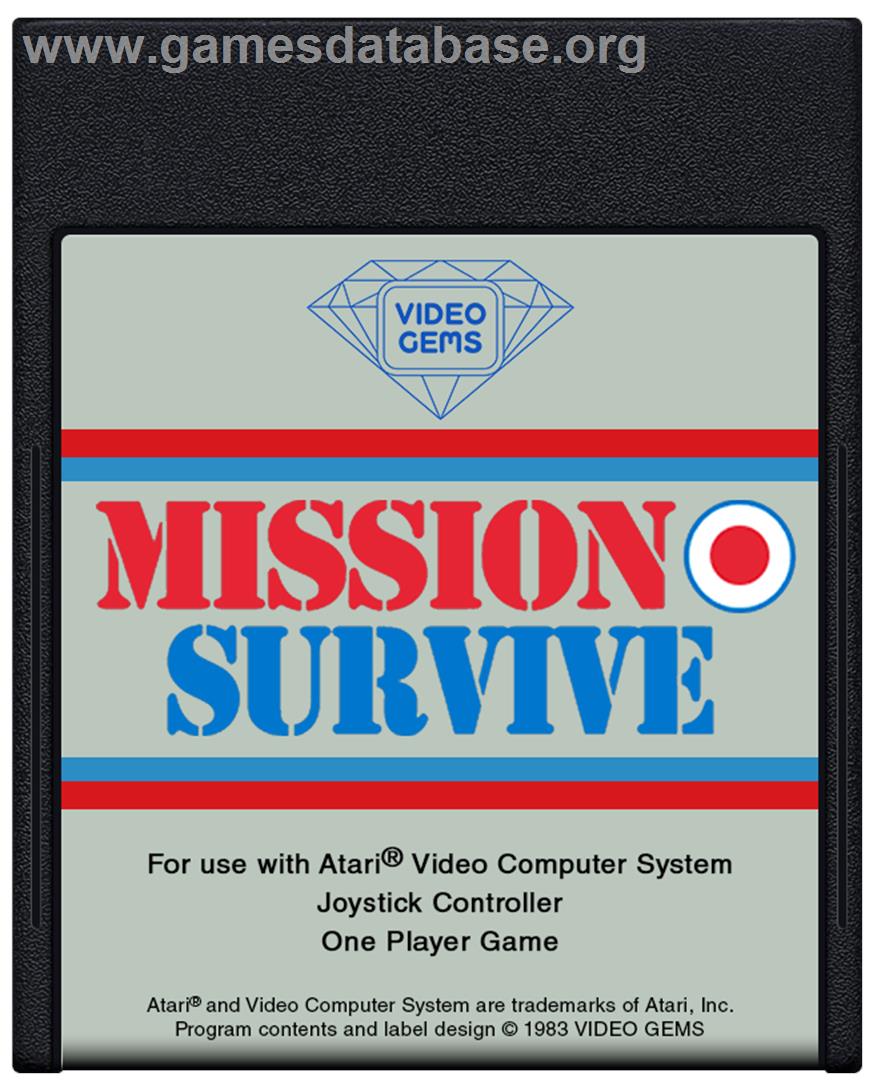 Mission Survive - Atari 2600 - Artwork - Cartridge