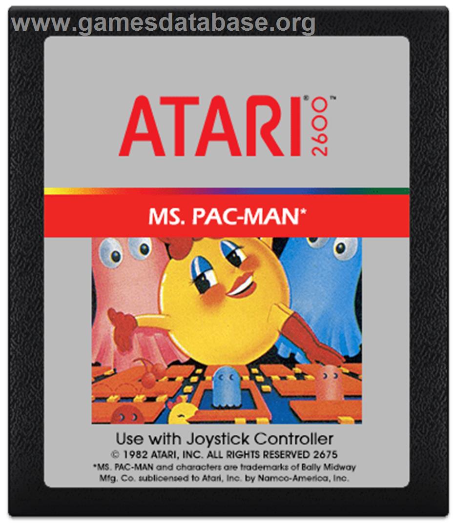 Ms. Pac-Man - Atari 2600 - Artwork - Cartridge