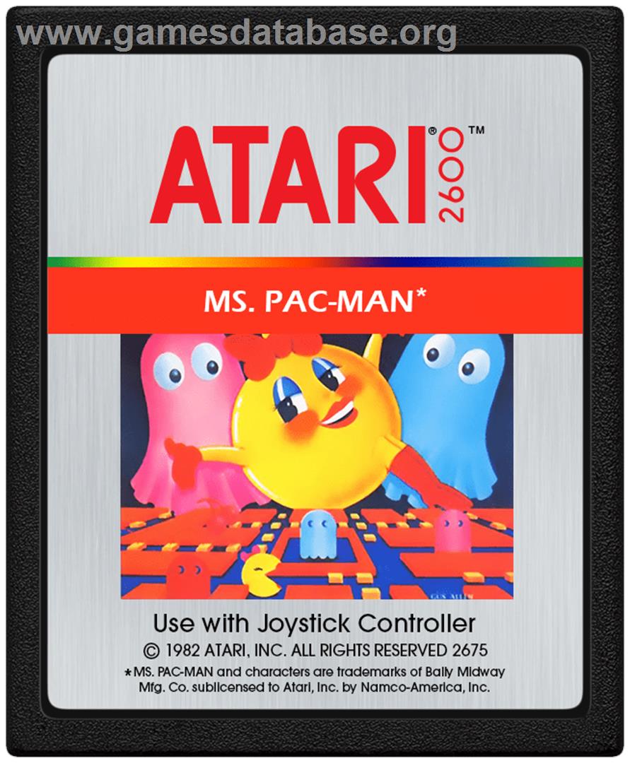 Ms. Pac-man - Atari 2600 - Artwork - Cartridge
