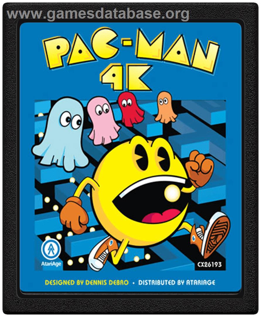 Pac-Man 4K - Atari 2600 - Artwork - Cartridge