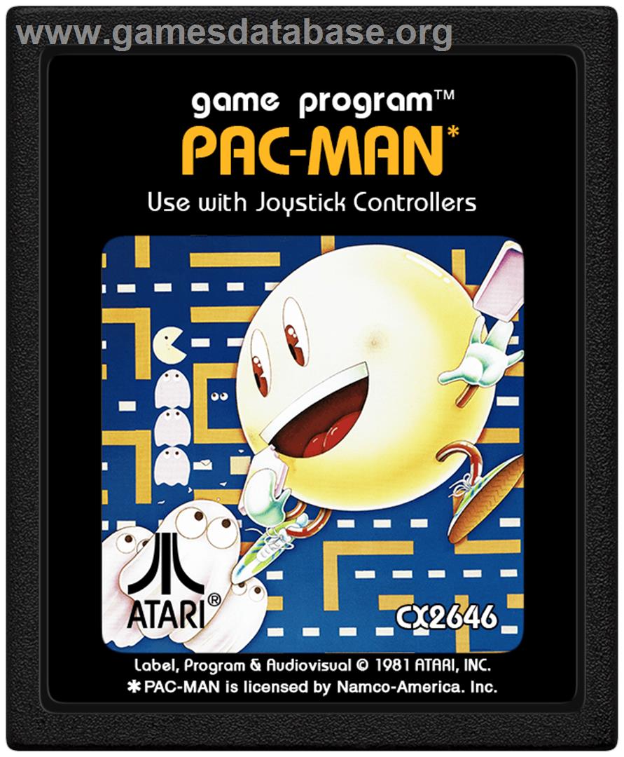 Pac-man - Atari 2600 - Artwork - Cartridge