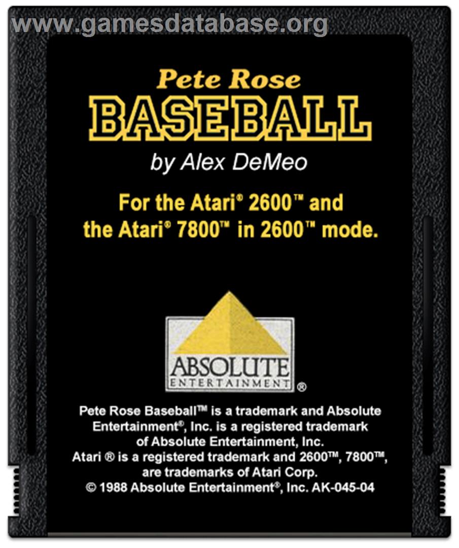Pete Rose Pennant Fever - Atari 2600 - Artwork - Cartridge