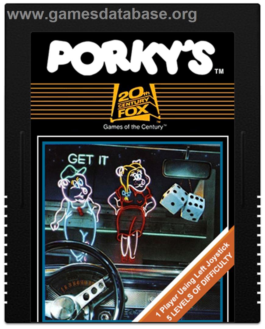 Porky's - Atari 2600 - Artwork - Cartridge