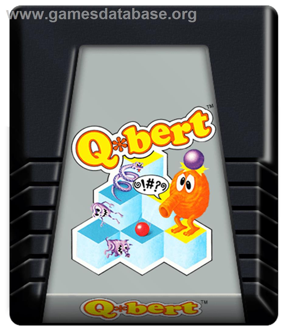Q*bert - Atari 2600 - Artwork - Cartridge