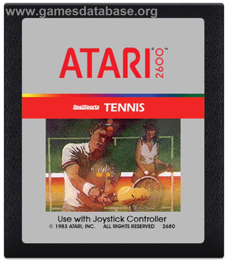 RealSports Tennis - Atari 2600 - Artwork - Cartridge