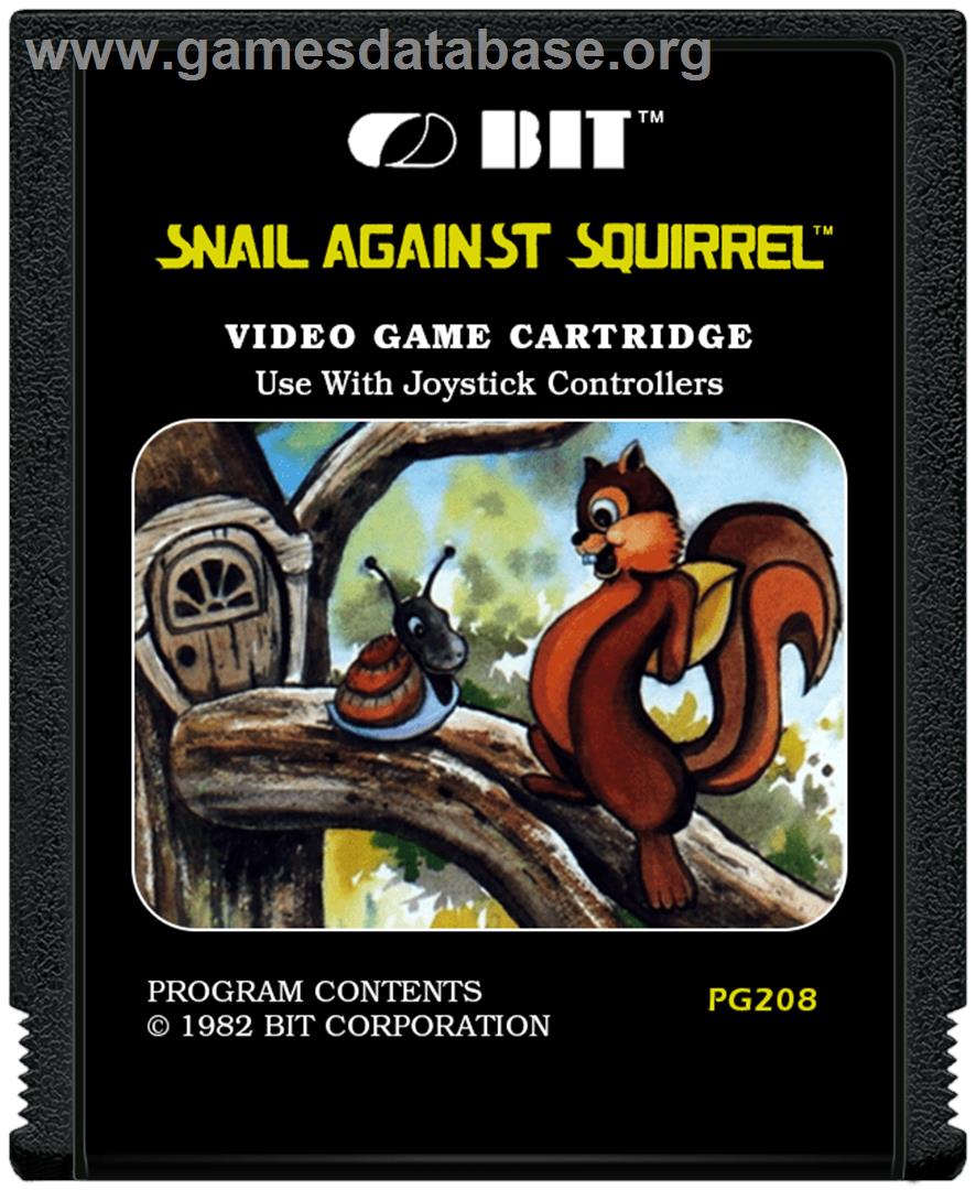 Snail Against Squirrel - Atari 2600 - Artwork - Cartridge