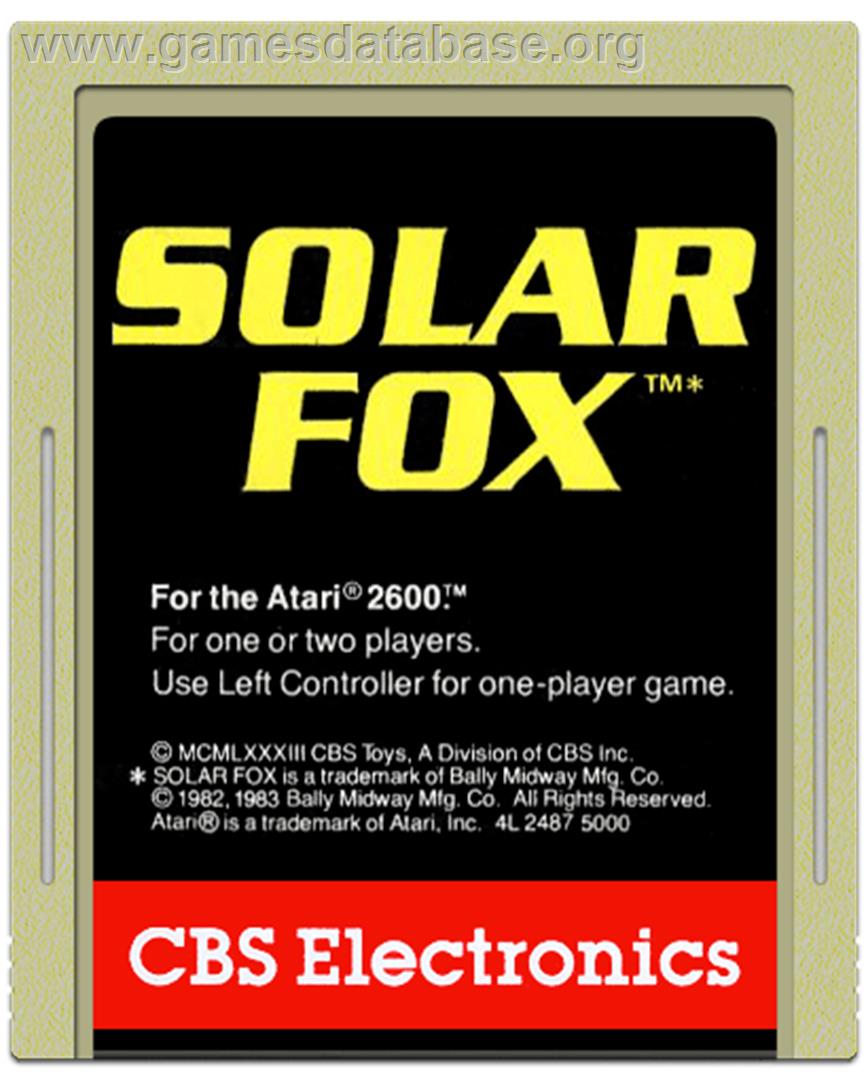 Solar Fox - Atari 2600 - Artwork - Cartridge