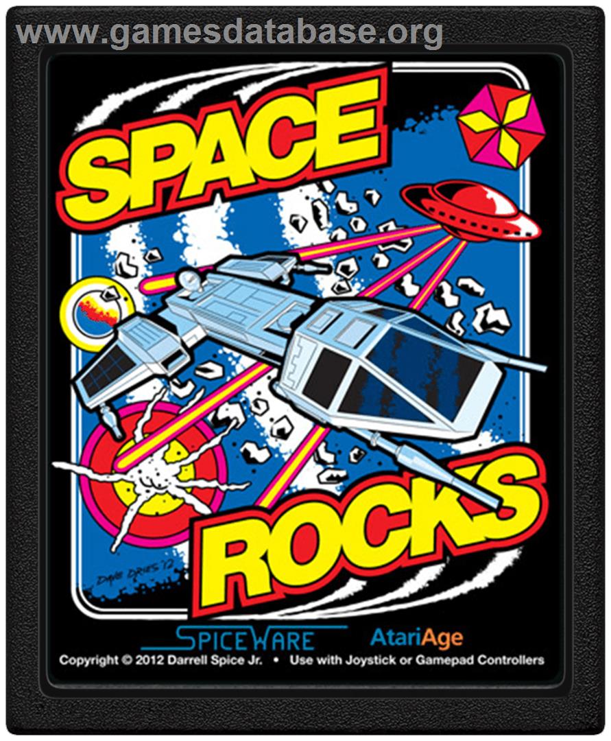 Space Rocks - Atari 2600 - Artwork - Cartridge