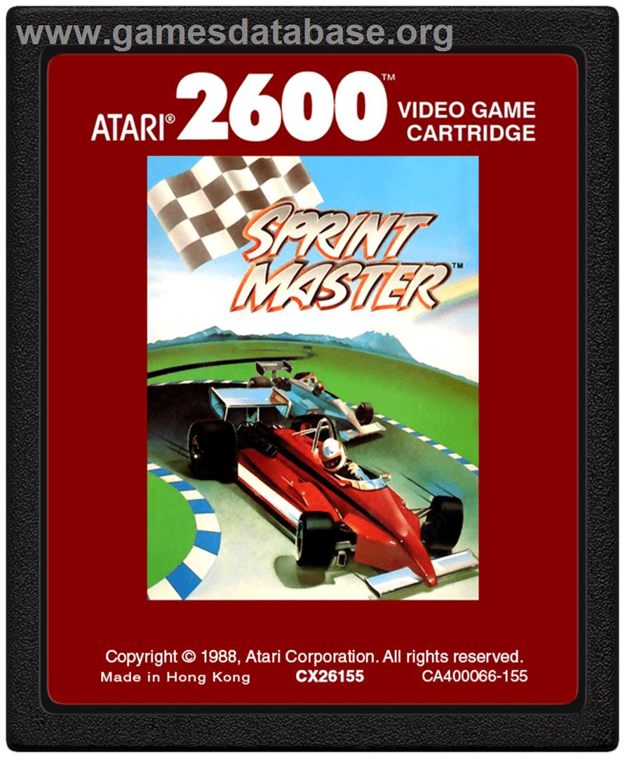 Sprint Master - Atari 2600 - Artwork - Cartridge