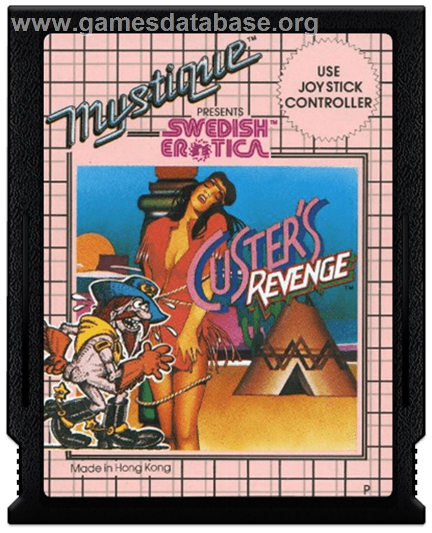 Swedish Erotica: Custer's Revenge - Atari 2600 - Artwork - Cartridge