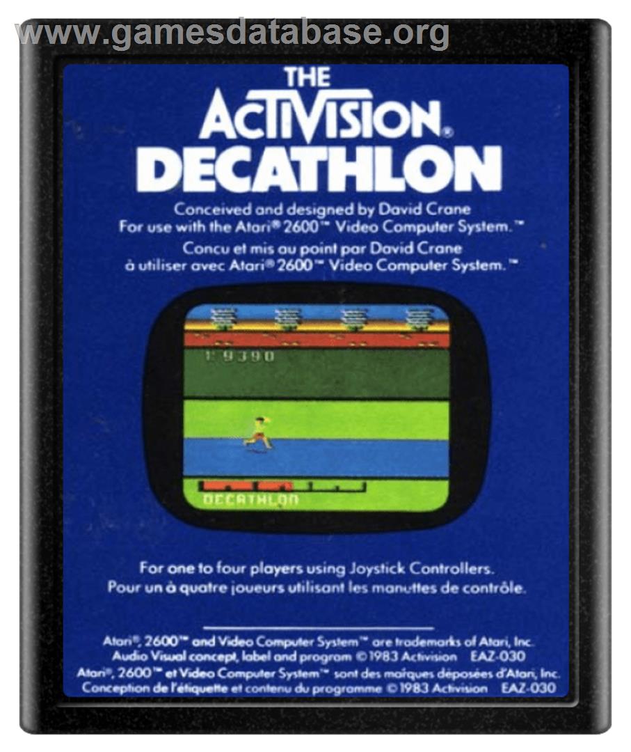 The Activision Decathlon - Atari 2600 - Artwork - Cartridge
