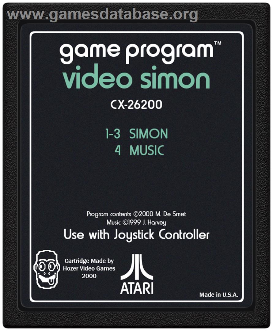 Video Simon - Atari 2600 - Artwork - Cartridge
