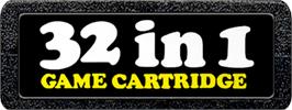 Top of cartridge artwork for 32 in 1 Game Cartridge on the Atari 2600.