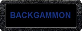 Top of cartridge artwork for Backgammon on the Atari 2600.