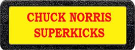 Top of cartridge artwork for Chuck Norris Superkicks on the Atari 2600.