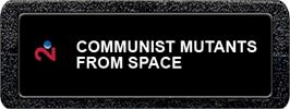 Top of cartridge artwork for Communist Mutants from Space on the Atari 2600.