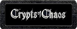 Top of cartridge artwork for Crypts of Chaos on the Atari 2600.