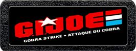 Top of cartridge artwork for G.I. Joe: Cobra Strike on the Atari 2600.