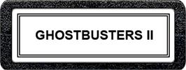 Top of cartridge artwork for Ghostbusters II on the Atari 2600.