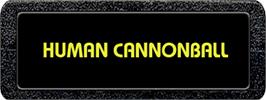 Top of cartridge artwork for Human Cannonball on the Atari 2600.