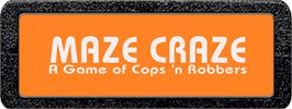 Top of cartridge artwork for Maze Craze: A Game of Cops 'n Robbers on the Atari 2600.