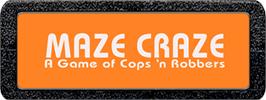 Top of cartridge artwork for Maze Craze: A Game of Cops 'n Robbers on the Atari 2600.