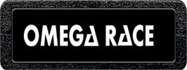 Top of cartridge artwork for Omega Race on the Atari 2600.
