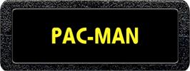 Top of cartridge artwork for Pac-Man on the Atari 2600.