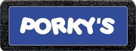 Top of cartridge artwork for Porky's on the Atari 2600.