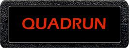 Top of cartridge artwork for Quadrun on the Atari 2600.