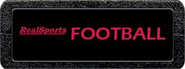 Top of cartridge artwork for RealSports Football on the Atari 2600.
