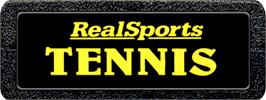 Top of cartridge artwork for RealSports Tennis on the Atari 2600.