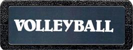 Top of cartridge artwork for RealSports Volleyball on the Atari 2600.