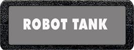 Top of cartridge artwork for Robot Tank on the Atari 2600.