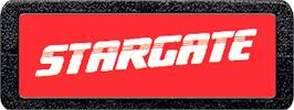 Top of cartridge artwork for Stargate on the Atari 2600.