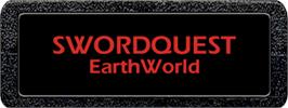 Top of cartridge artwork for SwordQuest: EarthWorld on the Atari 2600.