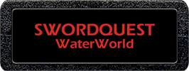 Top of cartridge artwork for SwordQuest: WaterWorld on the Atari 2600.