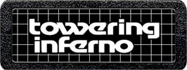 Top of cartridge artwork for Towering Inferno on the Atari 2600.