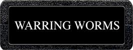 Top of cartridge artwork for Warring Worms: The Worm (re)Turns on the Atari 2600.
