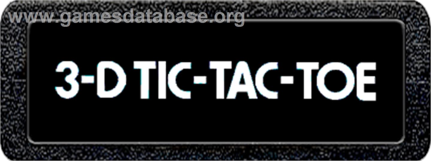 3-D Tic-Tac-Toe - Atari 2600 - Artwork - Cartridge Top