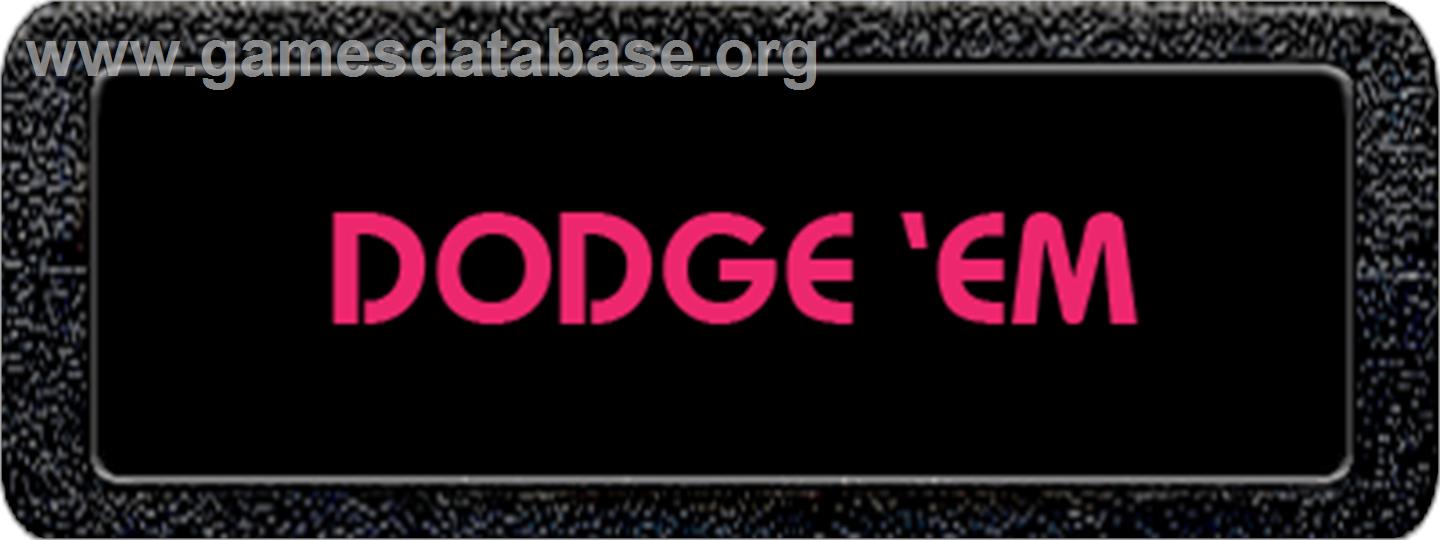 Dodge 'Em - Atari 2600 - Artwork - Cartridge Top