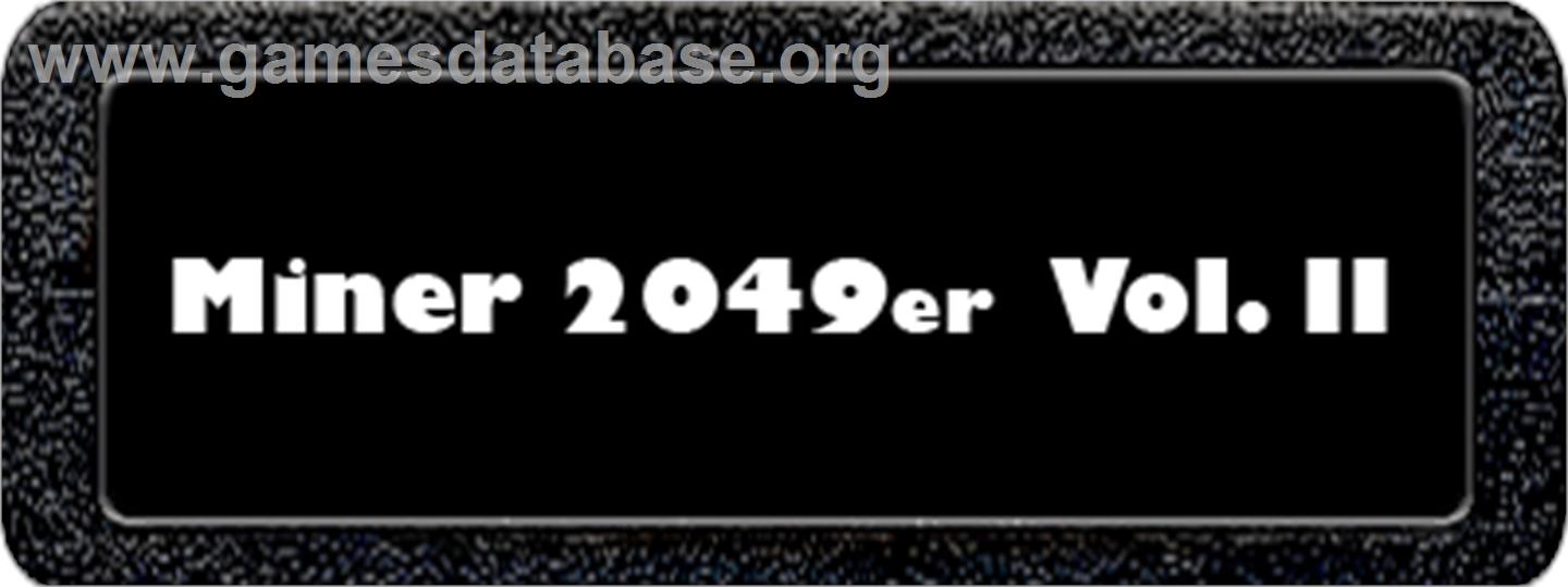 Miner 2049er Volume II - Atari 2600 - Artwork - Cartridge Top