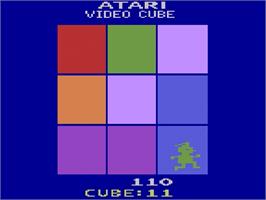 In game image of Atari Video Cube on the Atari 2600.