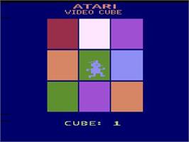 In game image of Atari Video Cube on the Atari 2600.