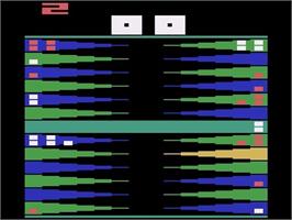 In game image of Backgammon on the Atari 2600.