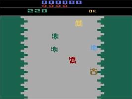 In game image of Bump 'n' Jump on the Atari 2600.