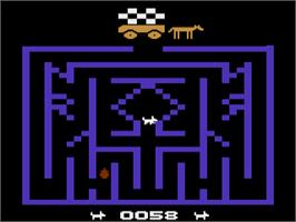In game image of Chase the Chuck Wagon on the Atari 2600.