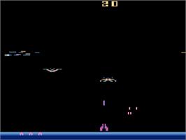 In game image of Demon Attack on the Atari 2600.